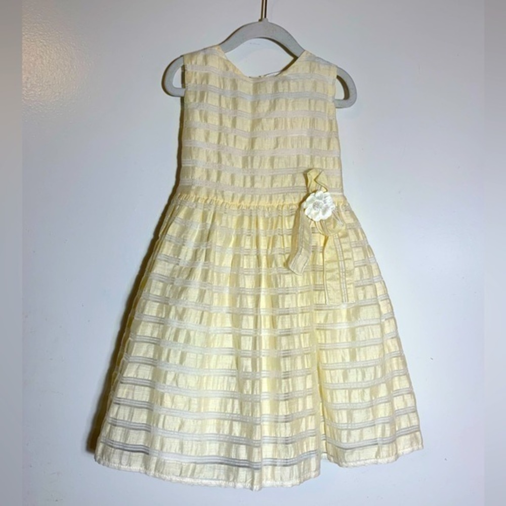 Lesy by Lisetta Cosi NWT yellow, sleeveless tulle girls dress sz 4